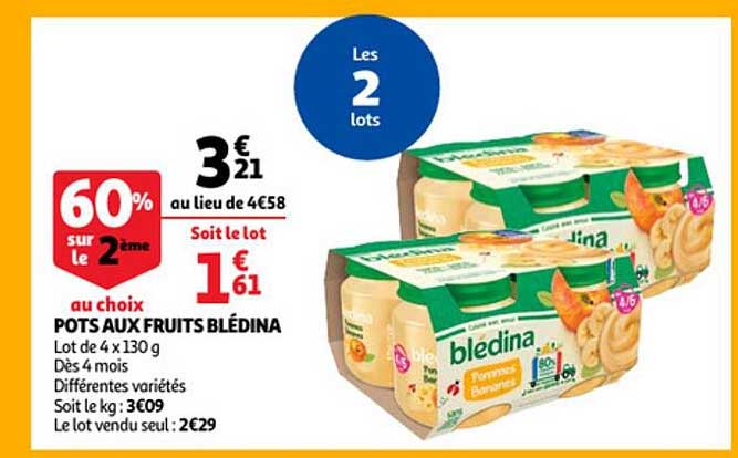 pots aux fruits blédina