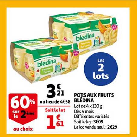 Pots Aux Fruits Blédina