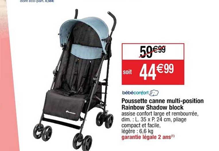 poussette canne multi-position rainbow shadow block bébéconfort