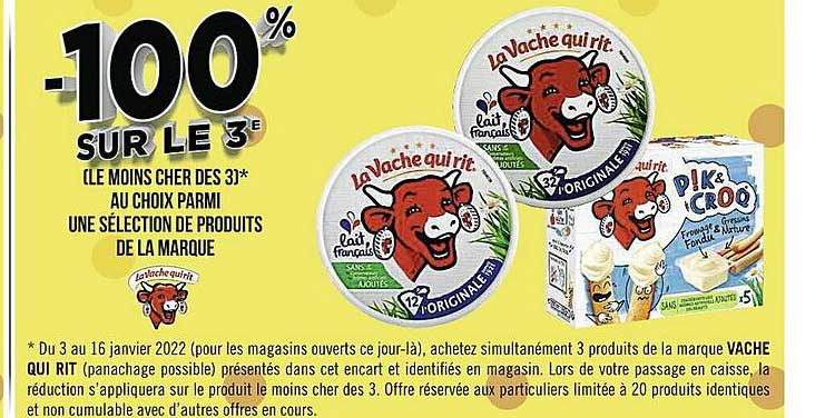 produits de la marque la vache qui rit