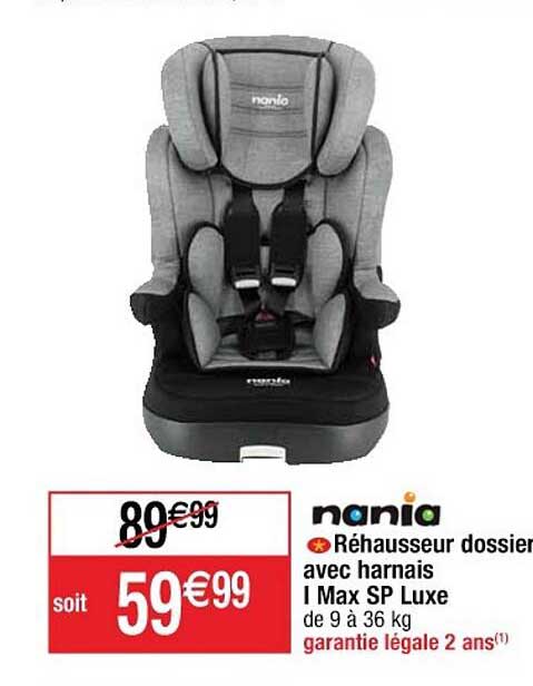 Réhausseur Dossier Avec Harnais I Max Sp Luxe