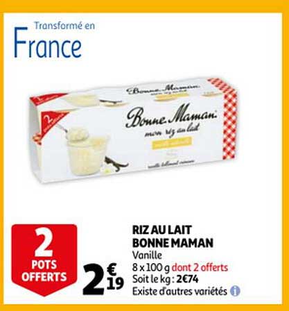 riz au lait bonne maman