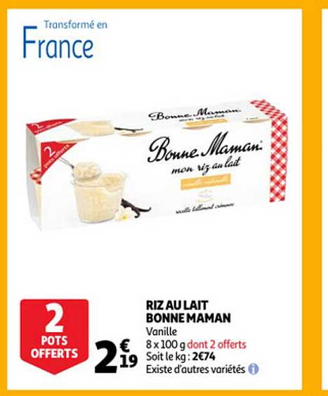 riz au lait bonne maman