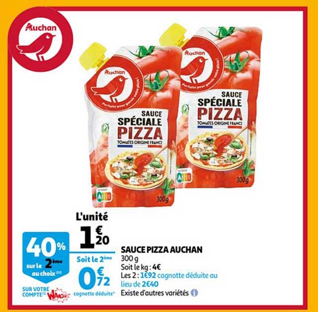 Sauce Pizza Auchan