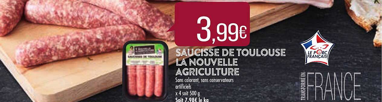 saucisse de toulouse la nouvelle agriculture