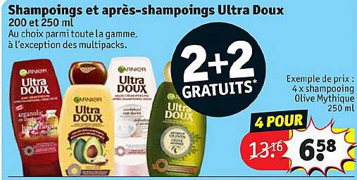 shampoings et après-shampoings ultra doux