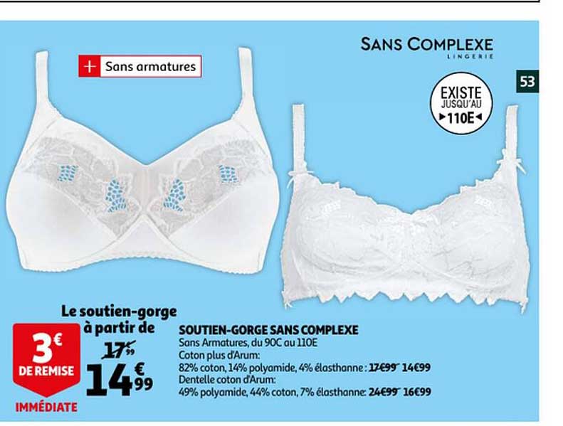 soutien-gorge sans complexe