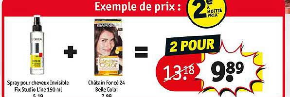 spray pour cheveux invisible fix studio line 150 ml, châtain foncé 24 belle color