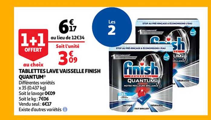 Tablettes Lave Vaisselle Finish Quantum