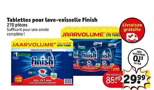 tablettes pour lave-vaisselle finish