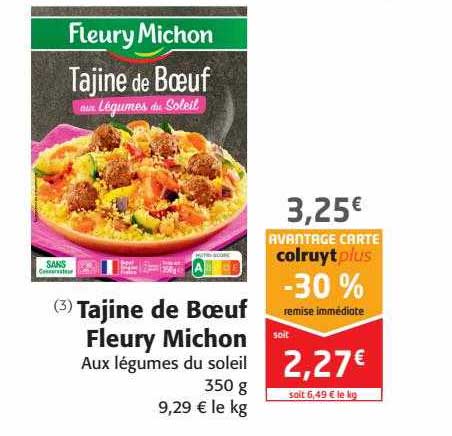 tajine de boeuf fleury michon