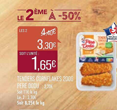 tenders cornflakes 200g père dodu