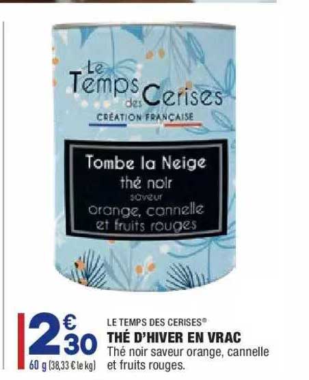 thé d'hiver en vrac le temps des cerises