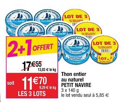 Thon Entier Au Naturel Petit Navire