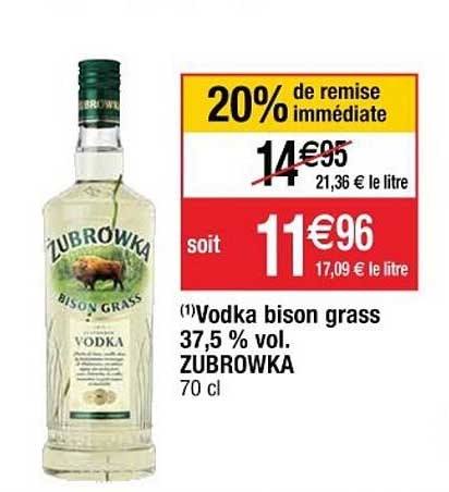 vodka bison grass 37,5% vol. zubrowka