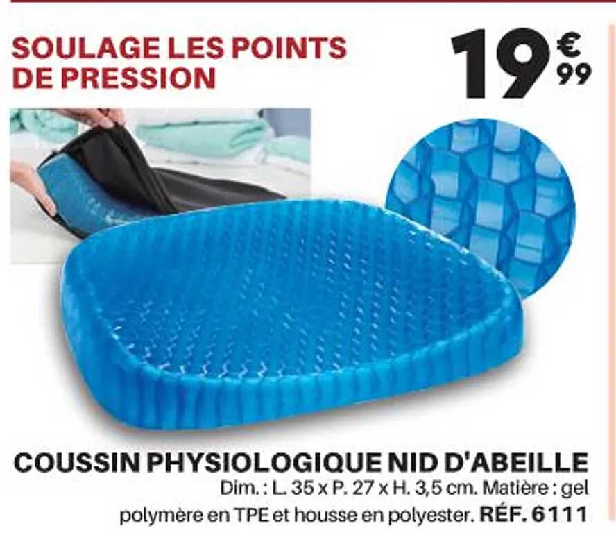coussin physiologique nid d'abeille