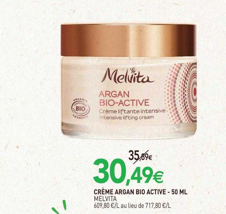 crème argan bio active melvita - 50ml