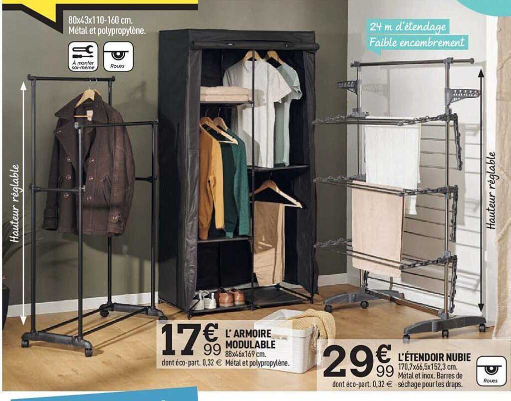 l'armoire modulable, l'étendoir nubie