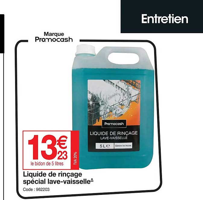 liquide de rinçage spécial lave-vaisselle