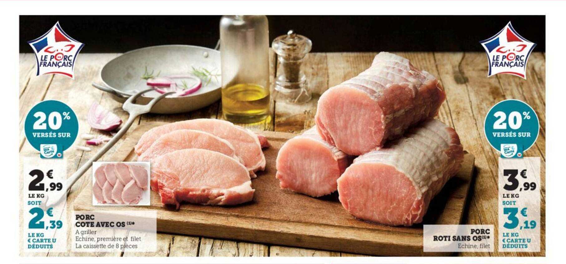 Porc Côtes Avec Os, Porc Rôti Sans Os