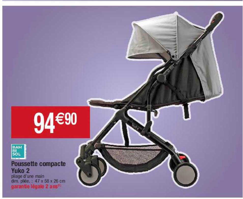 Poussette Compacte Yuko 2 Bam Bi Sol