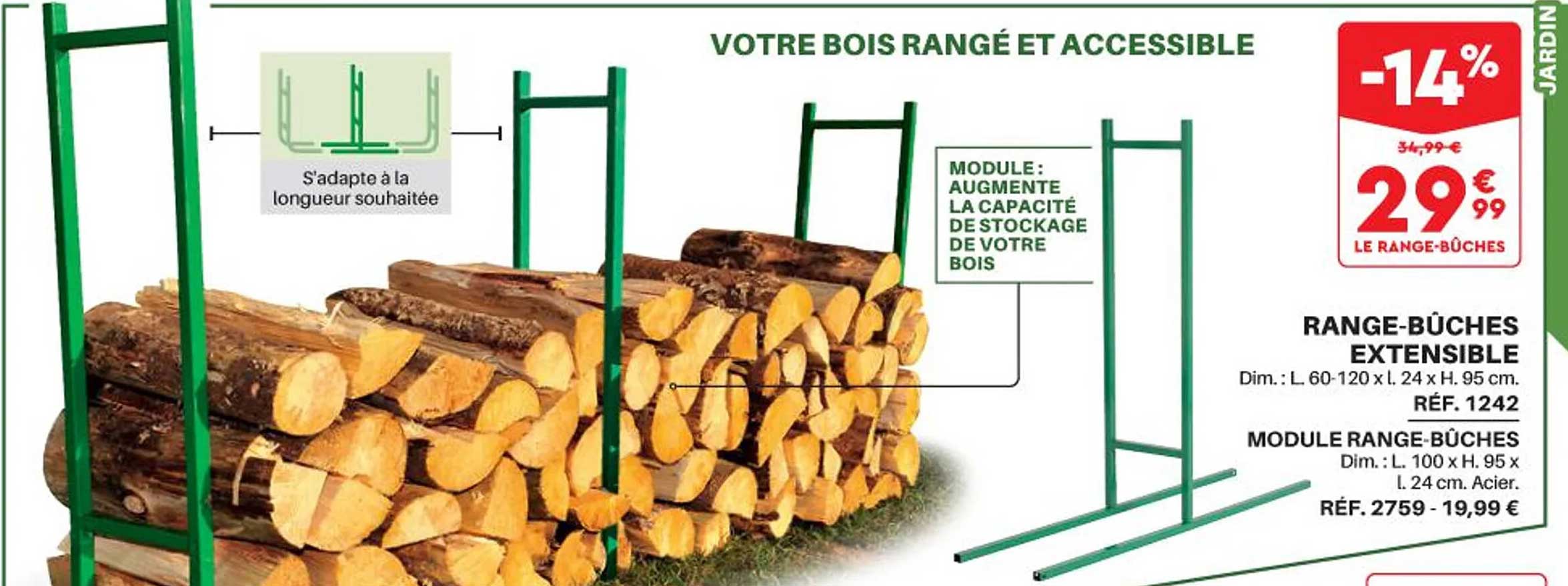 range-bûches extensible