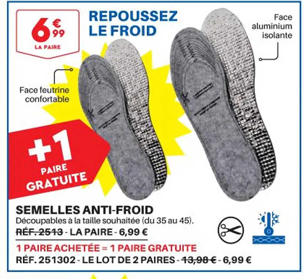 semelles anti-froid