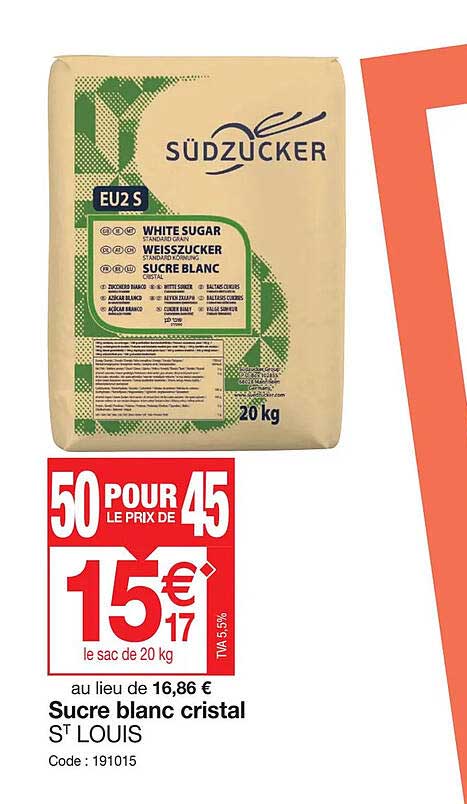 sucre blanc cristal st louis