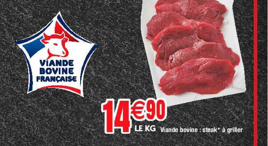 viande bovine : steak*à griller