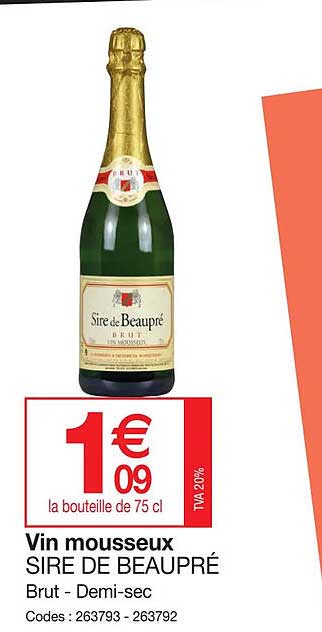 Vin Mousseux Sire De Beaupré