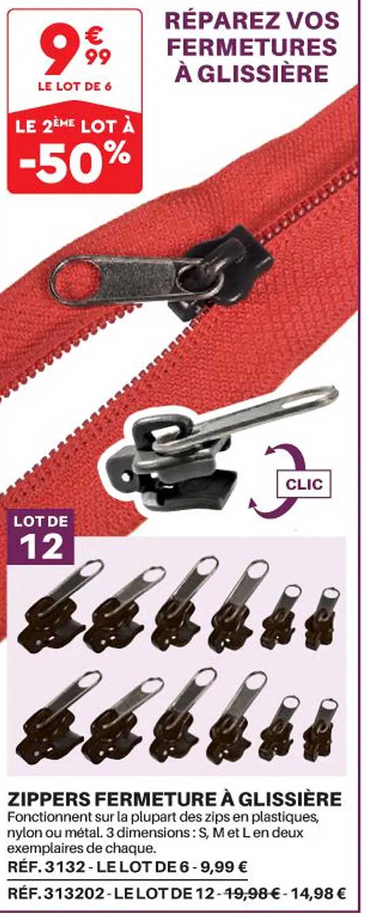 Zippers Fermeture à Glissière