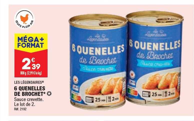 6 quenelles de brochet les légendaires