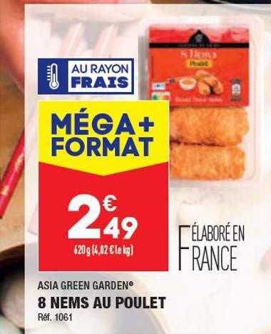 8 nems au poulet asia green garden