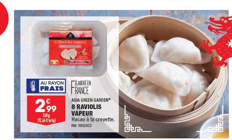 8 raviolis vapeur asia green garden
