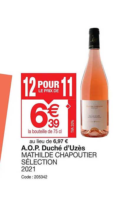 a.o.p. duché d'uzès mathilde chapoutier sélection 2021