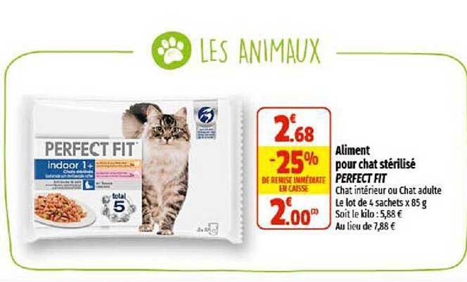 aliment pour chat stérilisé perfect fit