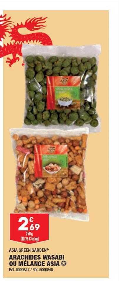 arachides wasabi ou mélange asia asia green garden