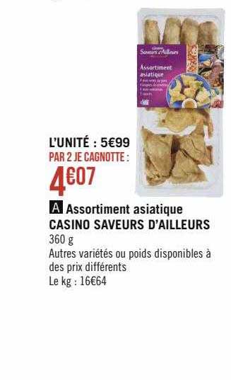 Assortiment Asiatique Casino Saveurs D'ailleurs