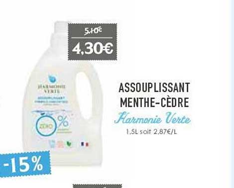 Assouplisant Menthe-cèdre Harmonie Verte