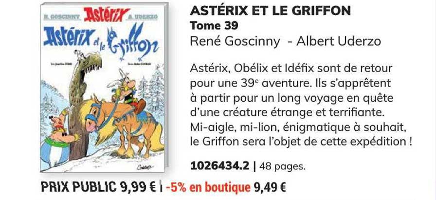 astérix et le griffon tome 39 - rené goscinny - albert uderzo