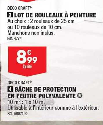 bâche de protection en feutre polyvalente deco craft