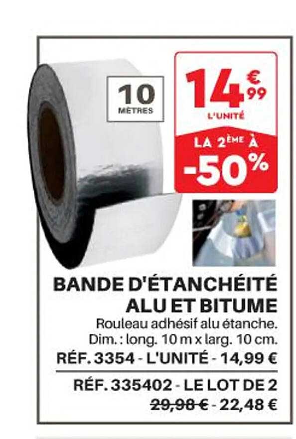 bande d'étanchéité alu et bitume