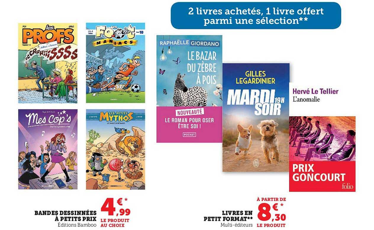 bandes désinnées à petits prix, livres en petit format