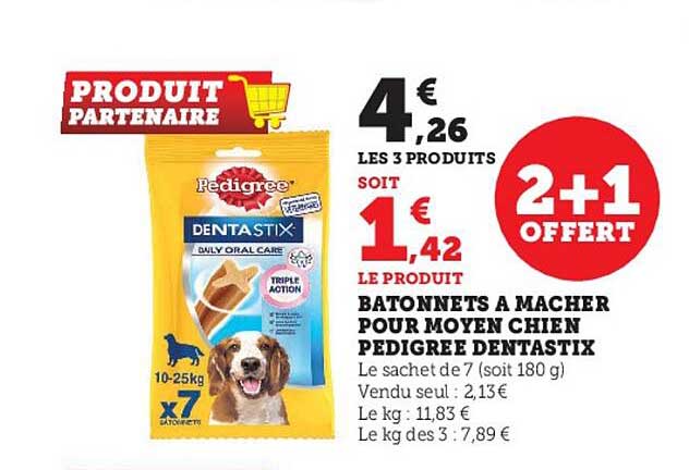 Bâtonnets à Mâcher Pour Moyen Chien Pedigree Dentastix