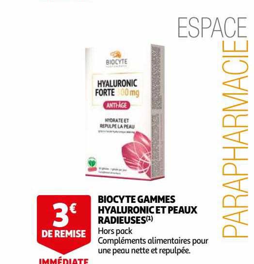 biocyte gammes hyaluronic et peaux radieuses