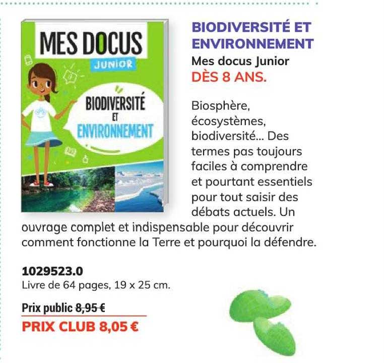biodiversité et environnement mes docus junior