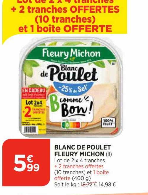 blanc de poulet fleury michon