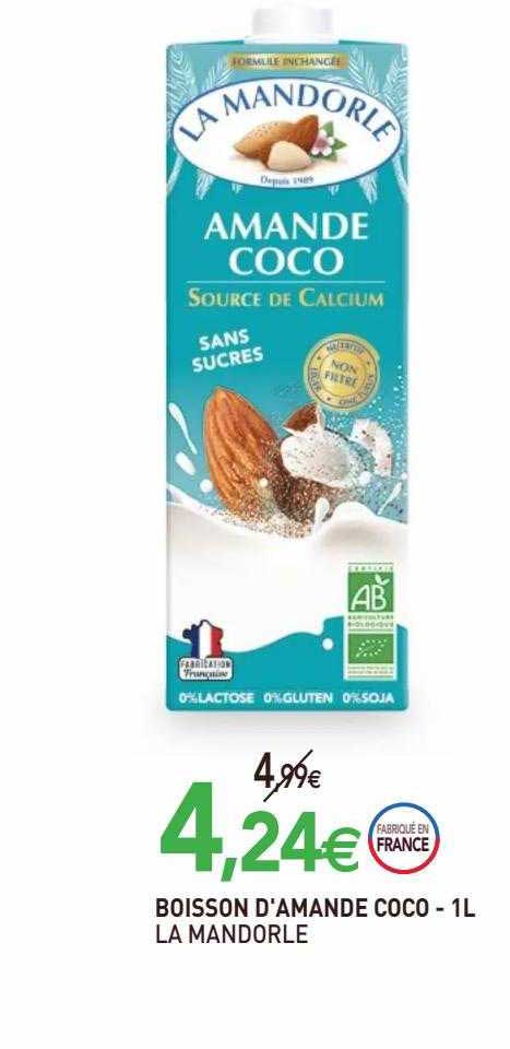 boisson d'amande coco la mandorle