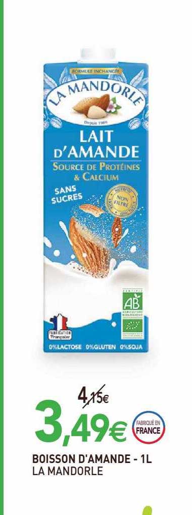 boisson d'amande la mandorle