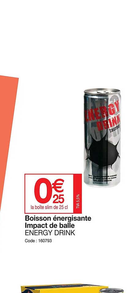 boisson énergisante impact de balle energy drink